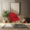 Ver imagem 2 de Kit 02 Cadeiras Jantar Bela Suede Pés Palito Castanho - Pallazio Vermelho