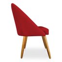 Ver imagem 5 de Kit 02 Cadeiras Jantar Bela Suede Pés Palito Castanho - Pallazio Vermelho