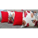 Ver imagem 1 de Kit 4 Capas de Almofadas Gorgurinho /Oxford Vermelho 45x45