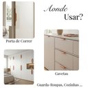 Ver imagem 5 de Kit 30 Puxador Wave Cava para Porta Gaveta de Alumínio 200mm - Cobre