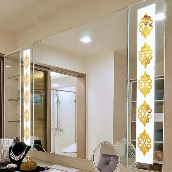Espelho Decorativo Lotus - Dourado
