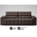 Ver imagem 5 de Sofá com Porta Copos e Carregador Usb Retrátil e Reclinável Samurai 2,00m Velosuede Chocolate -