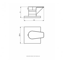 Misturador Monocomando para Chuveiro Preto Fosco - Led - 2