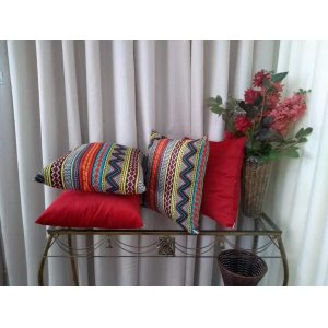 Kit 4 Capas de Almofadas Gorgurinho /Oxford Vermelho 45x45