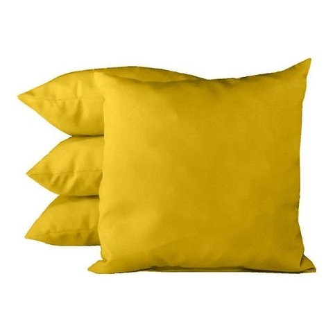 Kit 4 Capas de Almofadas 45x45 Oxford Mostarda