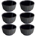Ver imagem 1 de 6 Ramekins Médios 170ml Cerâmica Azul Titanium Porto Brasil Molho Shimeji Sushi Restaurante