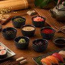 Ver imagem 3 de 6 Ramekins Médios 170ml Cerâmica Azul Titanium Porto Brasil Molho Shimeji Sushi Restaurante