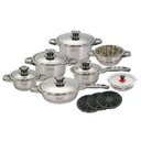 Ver imagem 2 de Conjunto de Panelas Aço Inox Cirúrgico Desing Alemão Importada