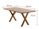 Ver imagem 3 de Mesa de Jantar Retangular Camélia - Tampo Chanfrado 100% Mdf e Vidro Colado de Fábrica:1,80x0,90
