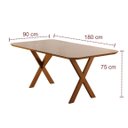 Ver imagem 3 de Mesa de Jantar Retangular Camélia - Tampo Chanfrado 100% Mdf e Vidro Colado de Fábrica:1,80x0,90