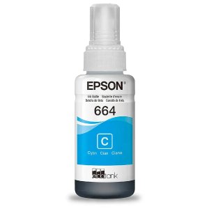 Refil Garrafa de Tinta Ciano T664 664 Original Epson L220 L1300 L395 L396 L355