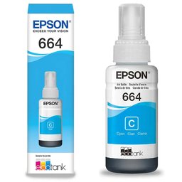 Refil Garrafa de Tinta Ciano T664 664 Original Epson L220 L1300 L395 L396 L355 - 2