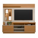 Ver imagem 2 de Estante para Tv até 60 Polegadas Mauá 2 Portas com Led Nature/off White - Pnr Móveis