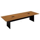 Ver imagem 3 de Mesa de Reunião Office Moderno sem Gavetas MDF-MDP 250cm Sevilha com Preto F5 Office