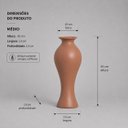 Ver imagem 2 de Vaso California Médio Decorativo de Cerâmica para Sala e Mesa Mocha Mousse