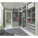 Ver imagem 1 de Guarda Roupa Canto Closet sem Portas 3 Peças, 6 Gavetas, 4 Cabideiros Prime Luciane Móveis