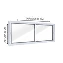 Ver imagem 3 de Janela de Alumínio de Correr Lateral 2 Folhas Móveis 60x80cm Lucasa Ideale