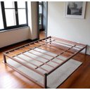 Ver imagem 1 de Cama Casal Robusta Aço Ferro Tamanho Queen 158cmx198cm Cor Rosê Estilo Industrial Ca-03