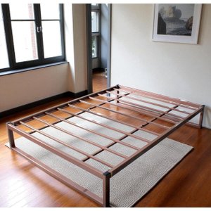 Cama Casal Robusta Aço Ferro Tamanho Queen 158cmx198cm Cor Rosê Estilo Industrial Ca-03