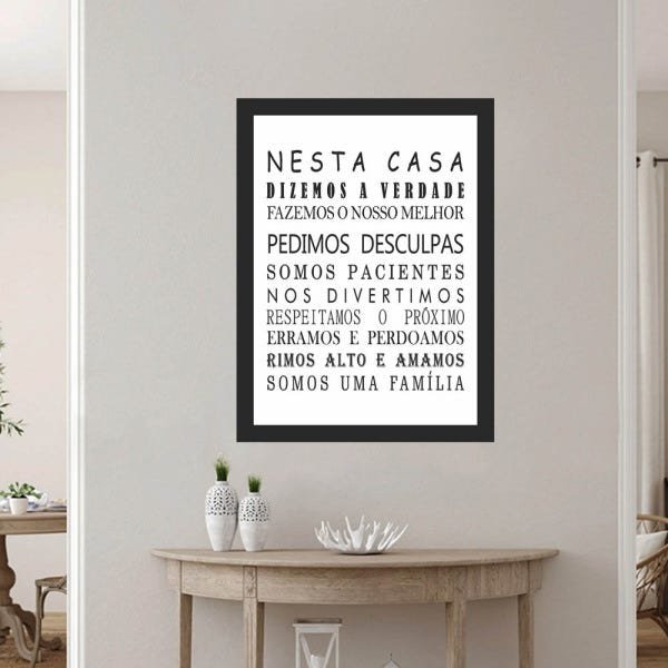 Quadro Decorativo Frases Para Casa - 2