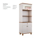 Ver imagem 2 de Torre Quente para Cozinha em MDF Joy Branco/Off White