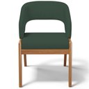 Ver mais imagens de Kit 03 Cadeiras de Jantar e Estar Living Estofada Lince L02 Linho Verde Musgo - Lyam Decor