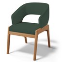 Ver imagem 5 de Kit 03 Cadeiras de Jantar e Estar Living Estofada Lince L02 Linho Verde Musgo - Lyam Decor