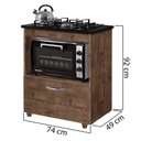 Ver imagem 2 de Kit Balcão Cooktop 1 Porta Br C/fogão Cooktop 5 Bocas