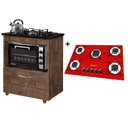 Ver imagem 1 de Kit Balcão Cooktop 1 Porta Br C/fogão Cooktop 5 Bocas