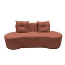 Ver imagem 3 de Sofá 3 Lugares Orgânico Curvo Madrid 180cm Bouclé Terracota