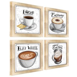 Quadro Decorativo Café Expresso Padaria Cozinha 12x12cm 2 Arte na Arte Café Expresso Padaria Cozinha - 1