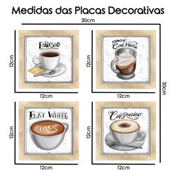 Quadro Decorativo Café Expresso Padaria Cozinha 12x12cm 2 Arte na Arte Café Expresso Padaria Cozinha - 3