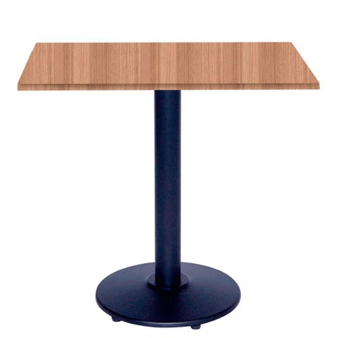 Mesa Bistrô Ferro Preto 111,50 Cm (alt) Disco Redondo Tampo Mdp Quadrado 60 Cm (larg) X 2,50 Cm (