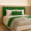 Ver imagem 5 de Cabeceira Nuvem Estofada Queen Size 8 Placas em Suede 45cm:verde