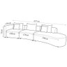 Sofá Curvo Decorativo Kimiko 427Cm 5 Lugares Sala de Estar com Chaise Bouclê Branco G52 - Gran Belo  - 4