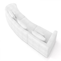 Sofá Curvo Decorativo Kimiko 427Cm 5 Lugares Sala de Estar com Chaise Bouclê Branco G52 - Gran Belo  - 7