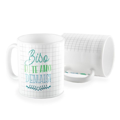 Caneca Biso Eu Te Amo de Mais