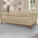 Ver imagem 2 de Sofa Balli 2 Lugares 190cm Pes Madeira Linho 222 Dourado Ezz