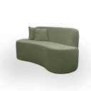 Ver imagem 5 de Kit 2 Poltrona com Sofá Curvo 2 Lugares Feijão Forma Orgânica 1,50 Bouclé Maranata