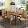 Conjunto Sala de Jantar Madesa Melissa Mesa Tampo de Madeira com 6 Cadeiras Rustic/Crema/Sintético B - 1