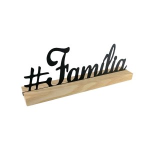 Enfeite De Mesa Palavra Família Letreiro Decorativo Sala Quarto Vitrine