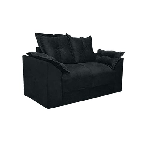 Sofá 2 Lugares Preto 601 Paris