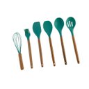 Ver imagem 6 de Kit 12 Pçs Utensílios De Cozinha Silicone Espátula Pão Duro Pincel Colher Batedor Concha