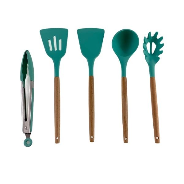 Kit 12 Pçs Utensílios De Cozinha Silicone Espátula Pão Duro Pincel Colher Batedor Concha - 7