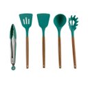 Ver imagem 7 de Kit 12 Pçs Utensílios De Cozinha Silicone Espátula Pão Duro Pincel Colher Batedor Concha
