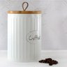 Conjunto 2 Latas Porta Café e Açúcar Branco Vintage Tampa Hermética em Bambu Yoi - 7
