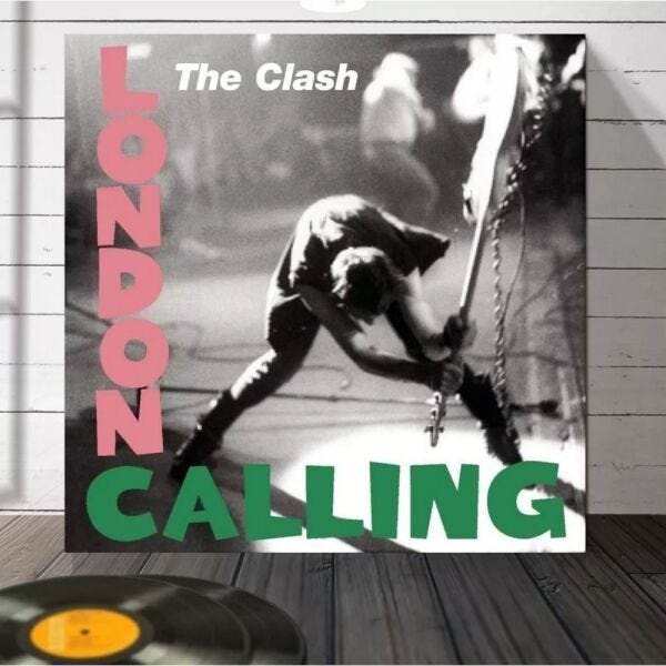 Placa Decorativa The Clash Álbum London Calling Mdf 20x30cm - 2