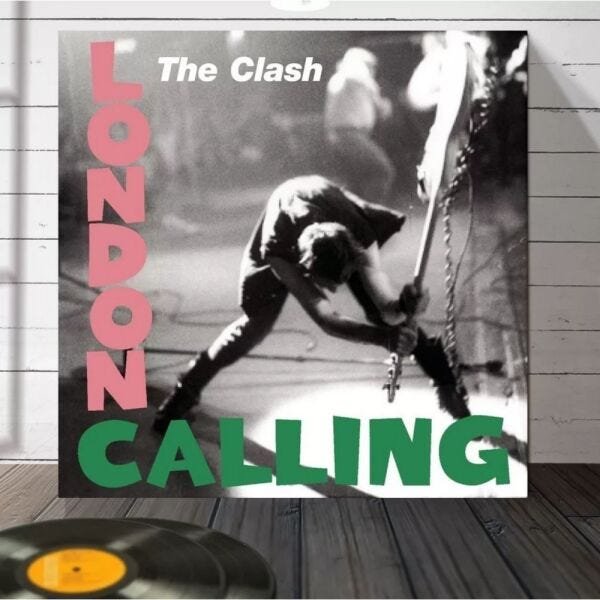 Placa Decorativa The Clash Álbum London Calling Mdf 20x30cm - 1