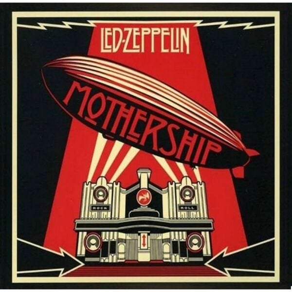 Placa Decorativa Led Zeppelin Álbum Mothership Mdf 30x30cm - 2