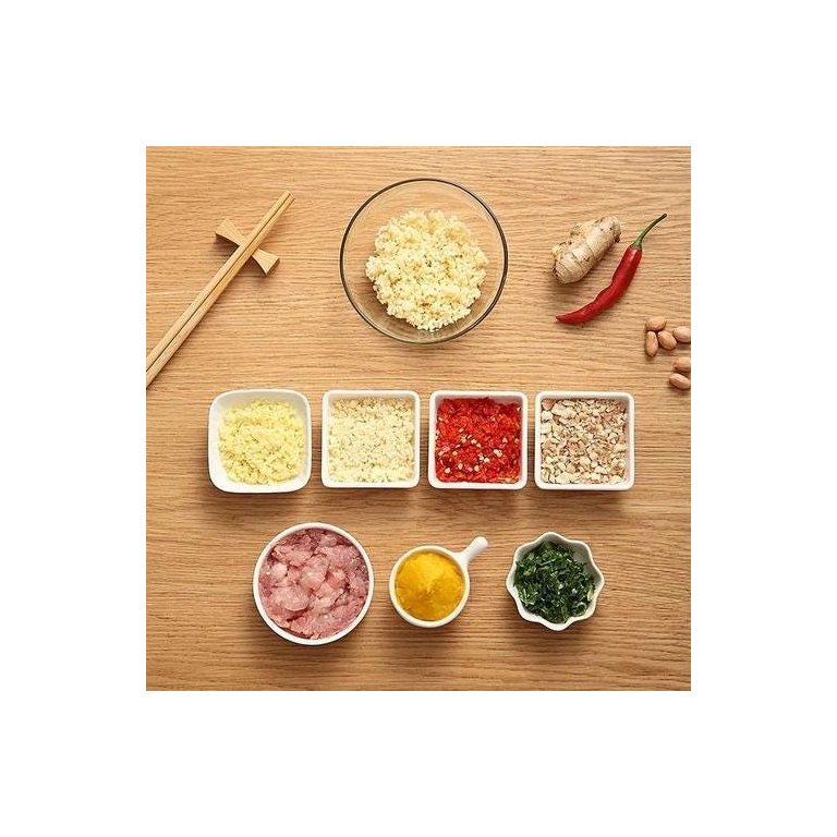 Mini Processador Triturador Manual 2 Lâminas Inox Livon